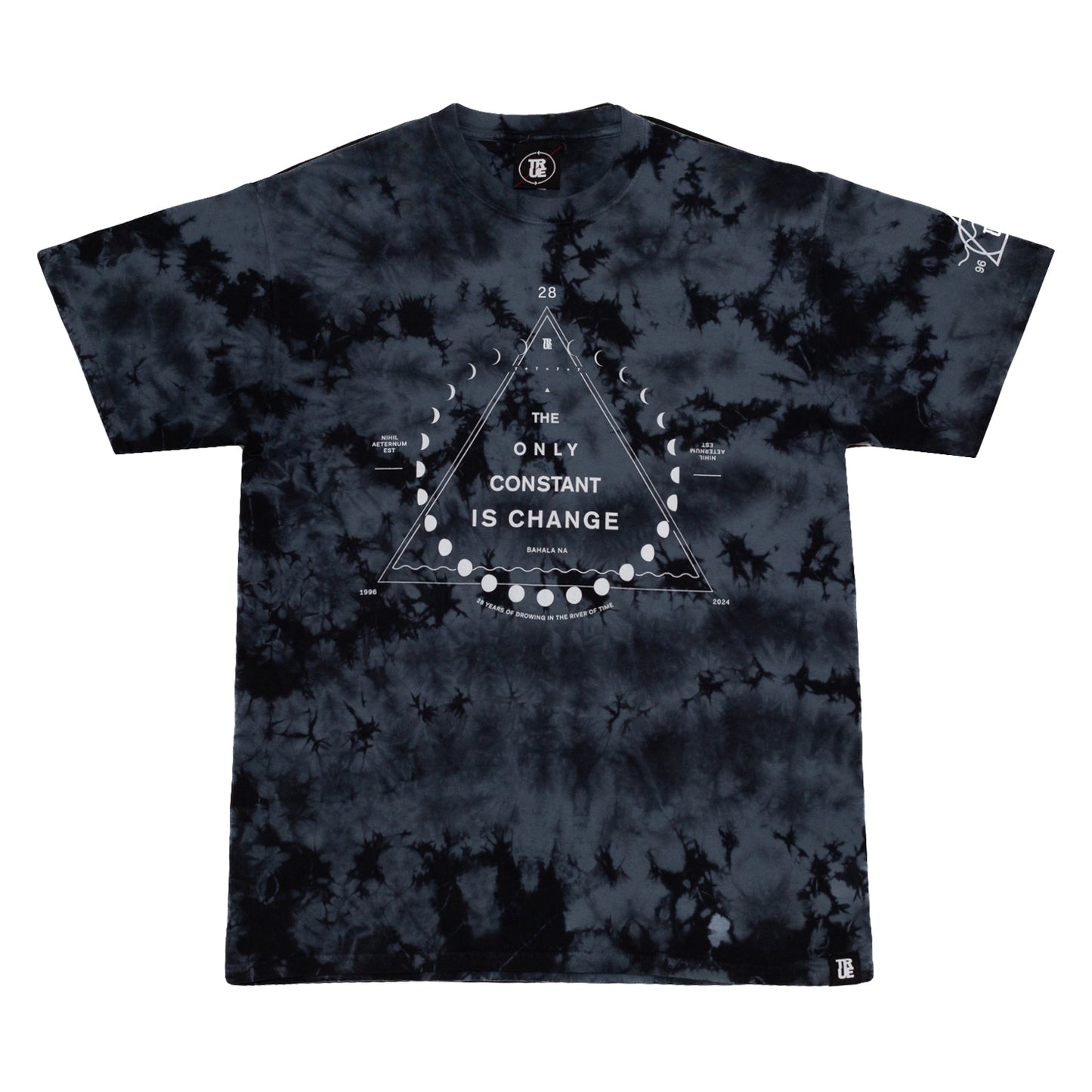 Men's True 27 Crest T-Shirt Black Tie Dye