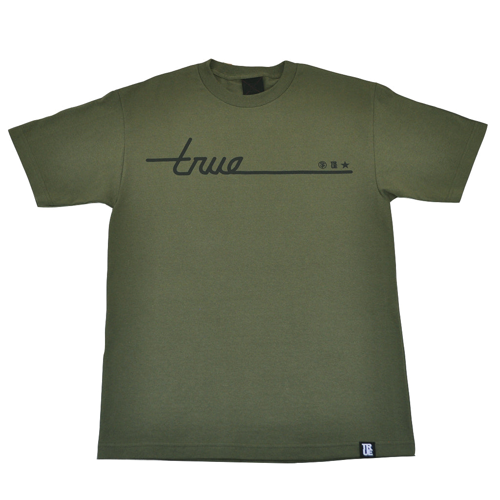 Mens True Darkside T-Shirt Olive - Shop True Clothing