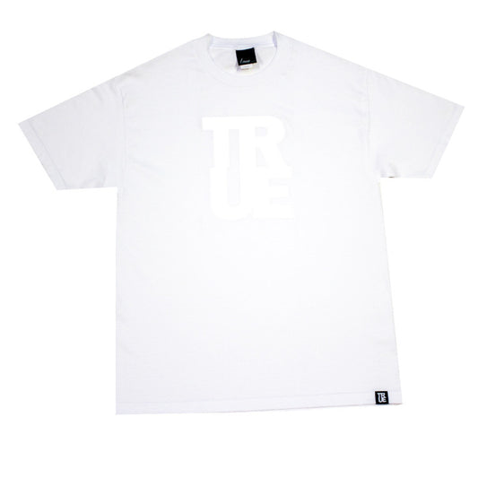 Mens True Logo White / White - Shop True Clothing